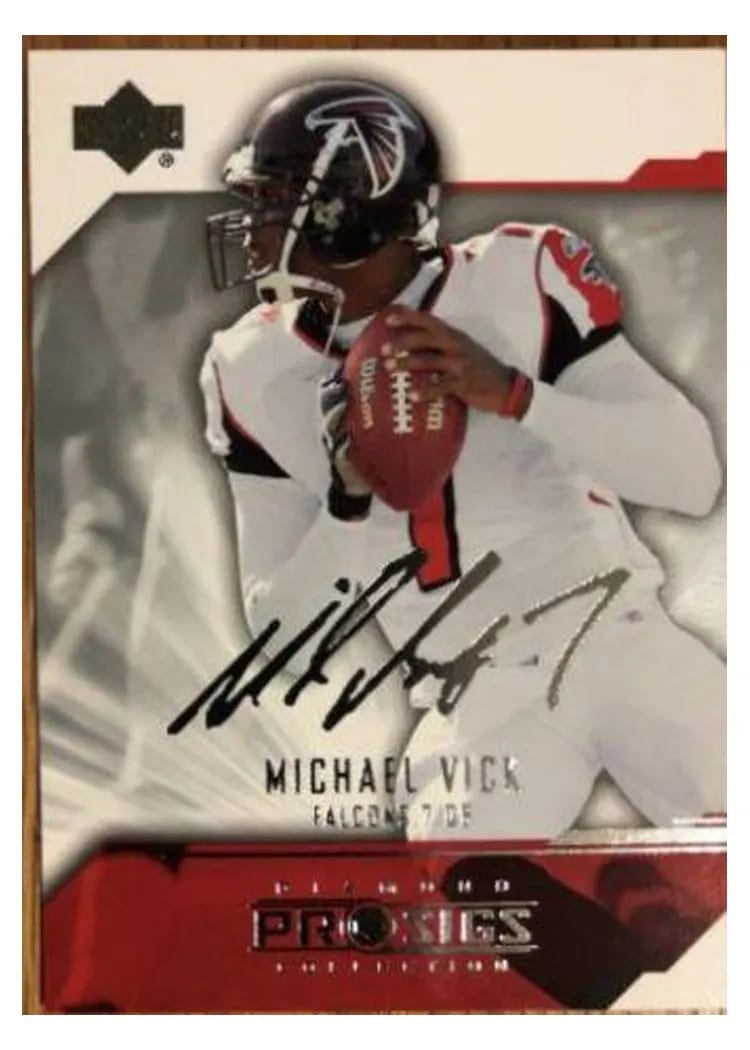 2004 Upper Deck Diamond Pro Sigs Michael Vick #3 card