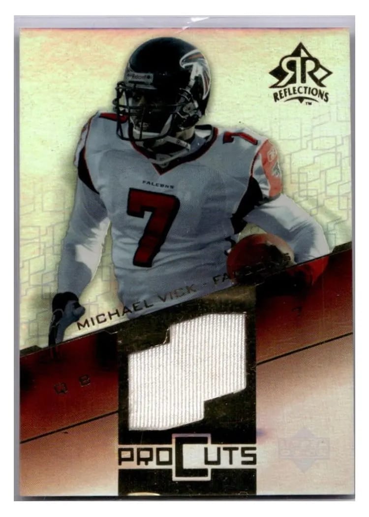 2004 Upper Deck Reflections Pro Cuts Michael Vick #PC-MV card