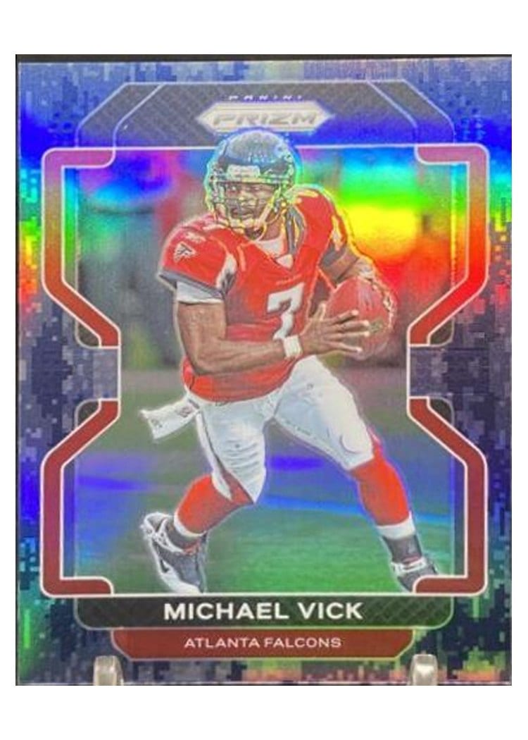 2021 Panini Prizm Base Set Michael Vick Blue Prizm #330 card