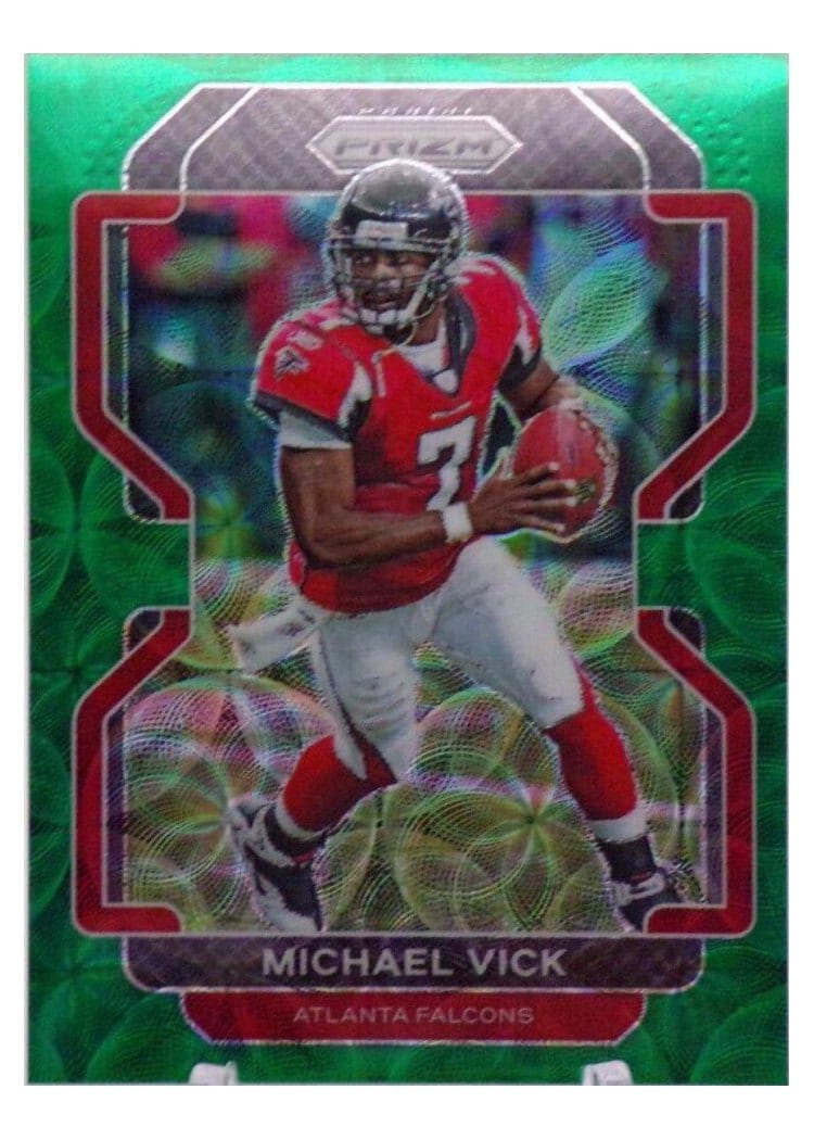 2021 Panini Prizm Base Set Michael Vick Green Scope Prizm #330 card