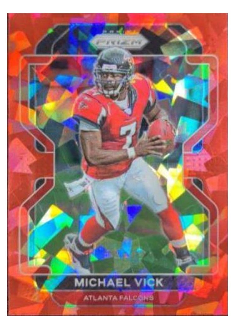 2021 Panini Prizm Base Set Michael Vick Red Ice Prizm #330 card