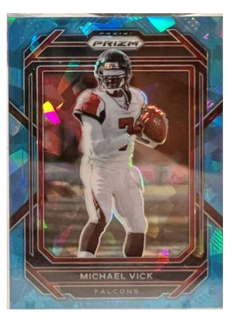 2022 Panini Prizm Base Set Michael Vick Blue Ice #18 card