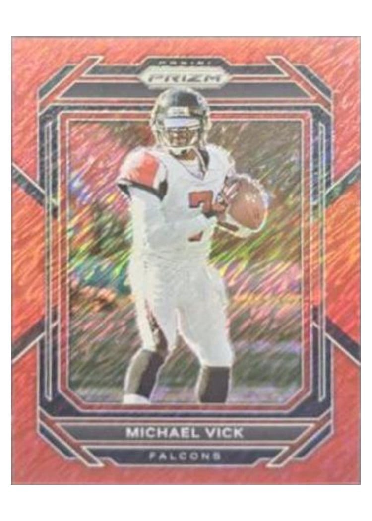 2022 Panini Prizm Base Set Michael Vick Red Shimmer #18 card