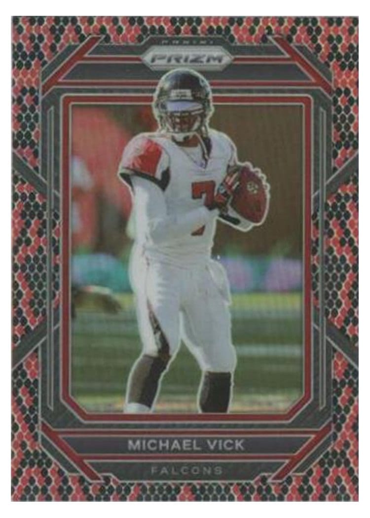 2022 Panini Prizm Base Set Michael Vick Snakeskin #18 card