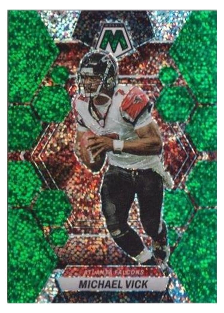2023 Panini Mosaic Base Set Michael Vick Green Sparkle #12 card