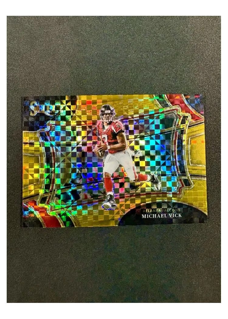 2023 Panini Select Base Set Michael Vick Gold Prizm #305 card