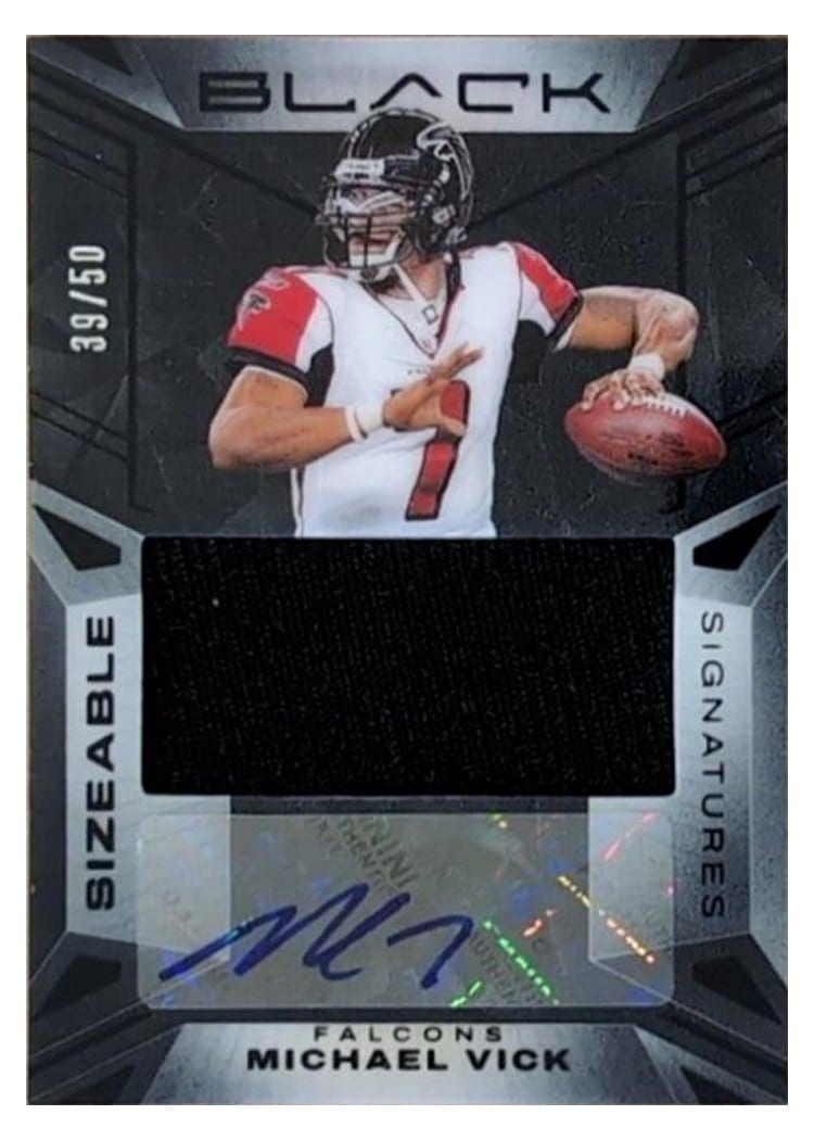 2024 Panini Black Sizeable Signatures Jersey Michael Vick #4 card