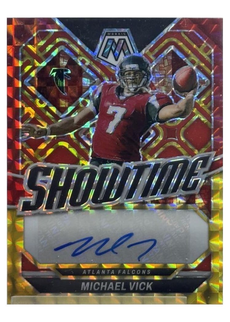 2024 Panini Mosaic Showtime Signatures Michael Vick #SS-MVK card