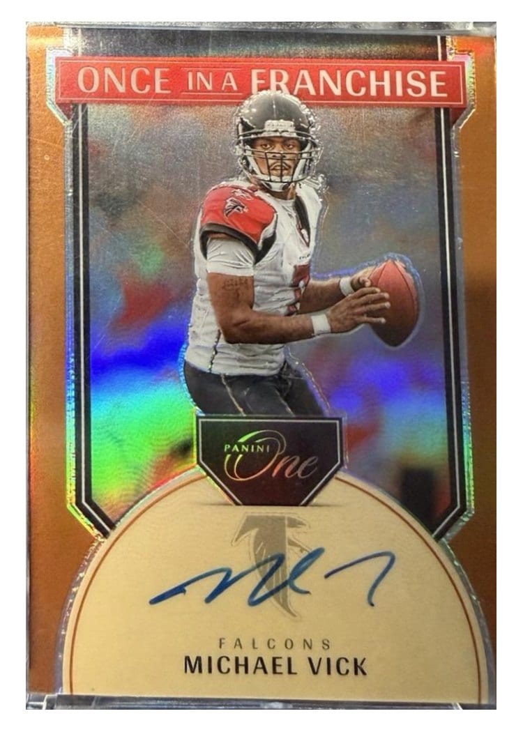 2024 Panini One Once in a Franchise Autographs Michael Vick #352 card
