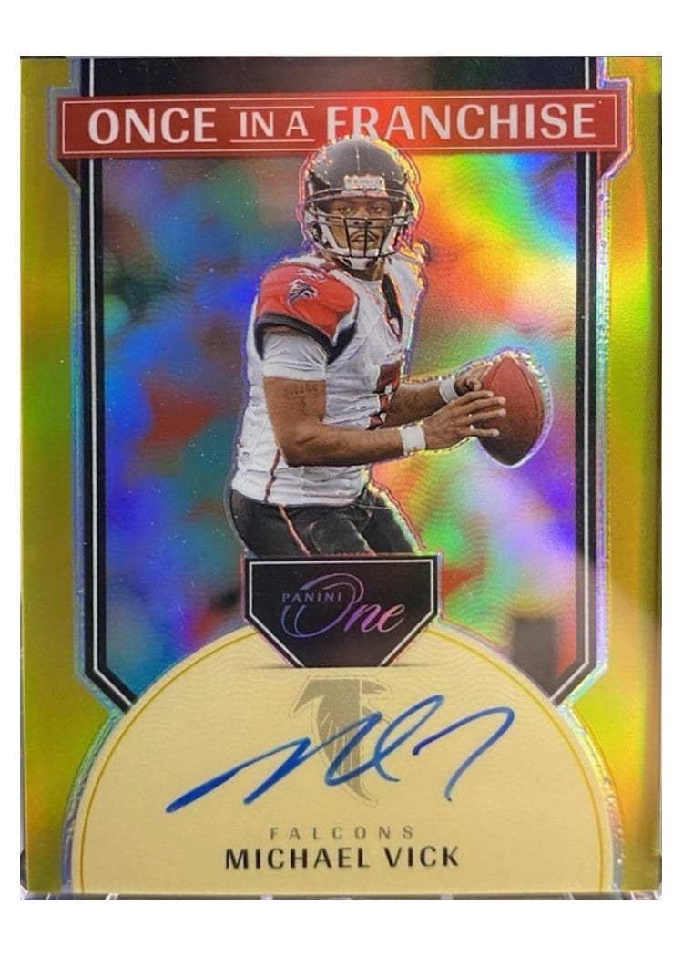 2024 Panini One Once in a Franchise Autographs Michael Vick #352 card