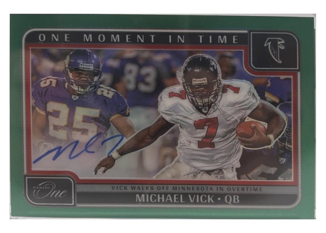 2024 Panini One One Moment in Time Autographs Michael Vick #393 card