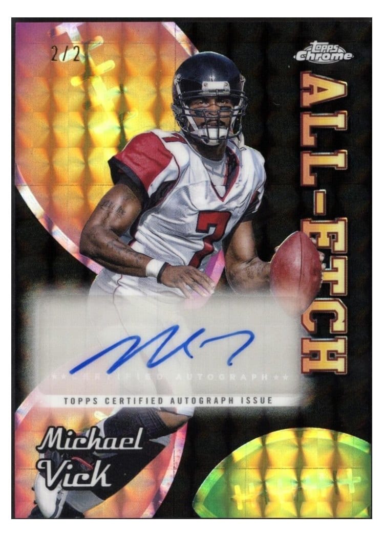 2024 Topps Chrome Chrome All-Etch Autographs Michael Vick #AEA-MV card
