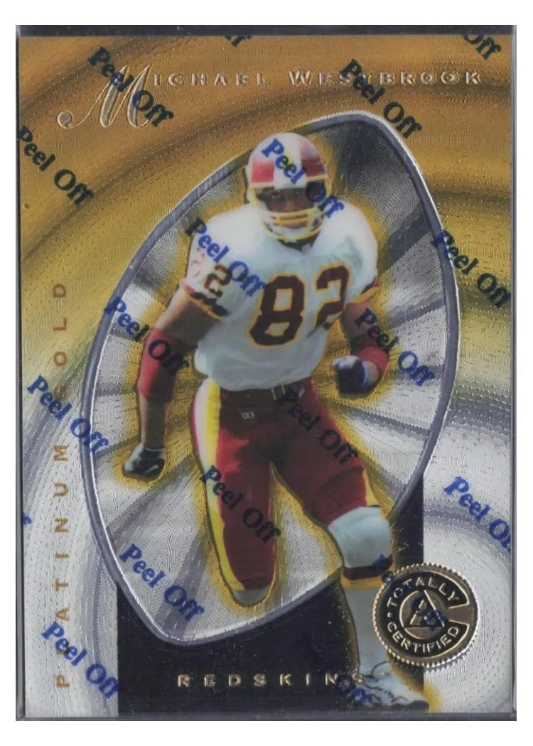 1997 Pinnacle Totally Certified Michael Westbrook #102 card
