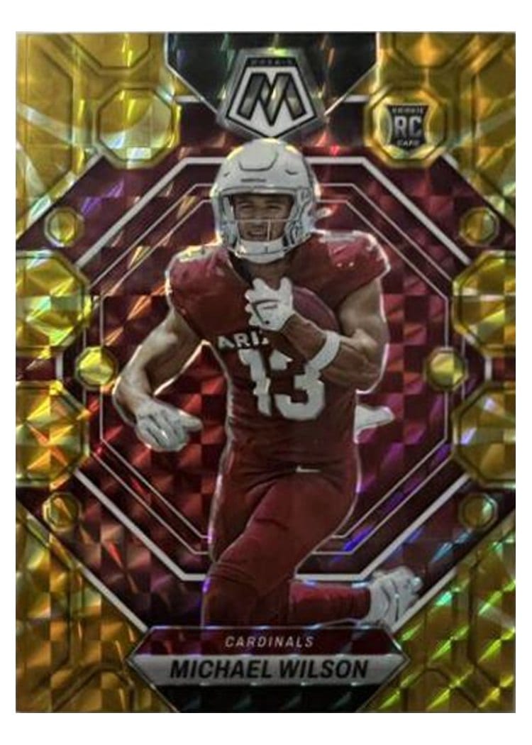 2023 Panini Mosaic Base Set Michael Wilson Reactive Yellow #350 card
