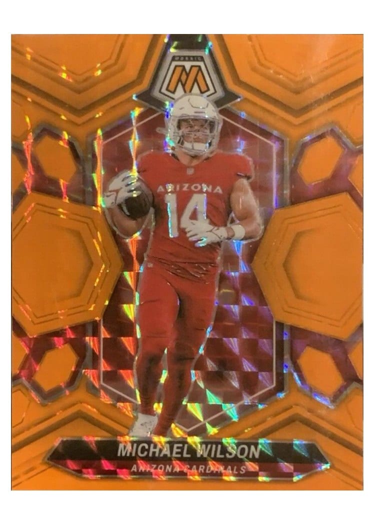 2024 Panini Mosaic Base Set Michael Wilson Orange Fluorescent #3 card
