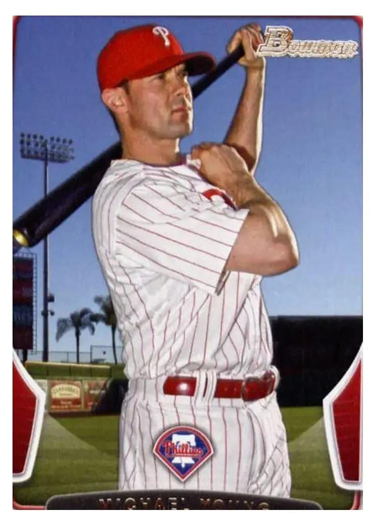 2013 Bowman Michael Young #31 card