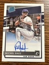 2020 Donruss Optic Rated Rookies Signatures Michel Baez #RRS-MB card