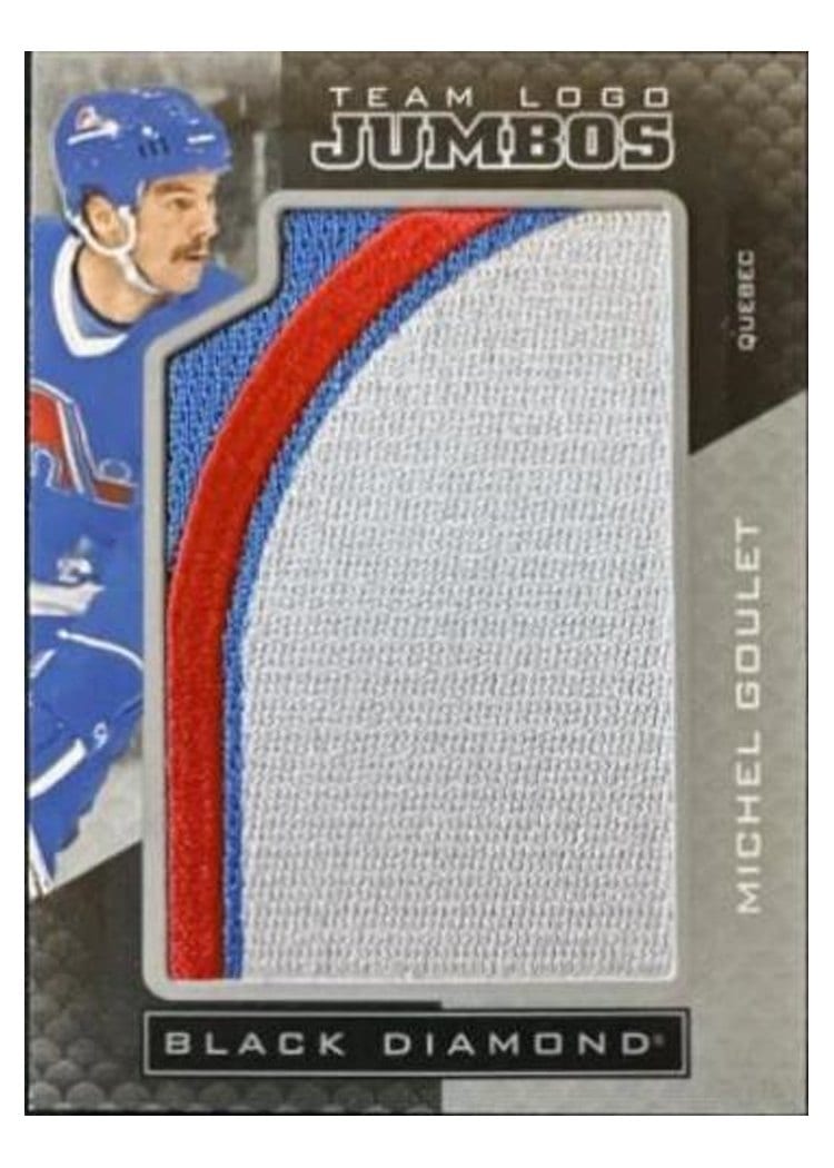 2021-22 Upper Deck Black Diamond Team Logo Jumbo Puzzle Patches Michel Goulet #TLQN-MG card