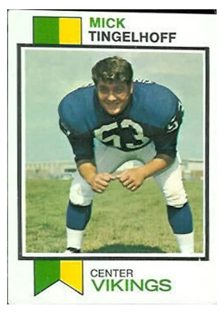 1973 Topps Mick Tingelhoff #492 card
