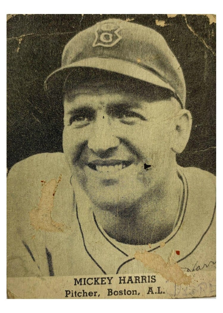 1947 Tip Top Bread Mickey Harris card