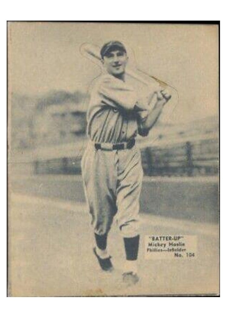1934 Batter Up Mickey Haslin #104 card