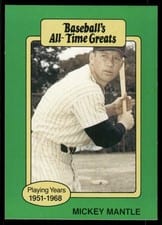 1987 All Time Greats Mickey Mantle card