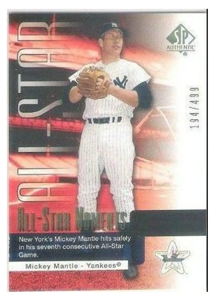 2004 SP Authentic Mickey Mantle #142 card