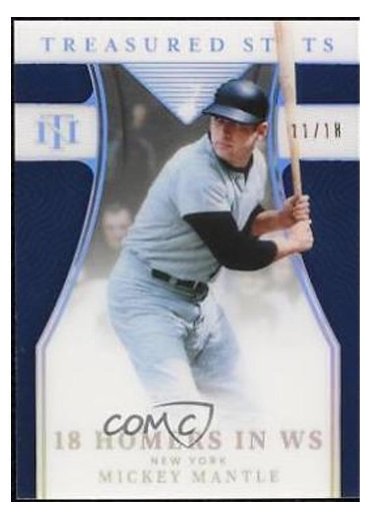 2022 Panini National Treasures Treasured Stats Mickey Mantle #TS-43 card