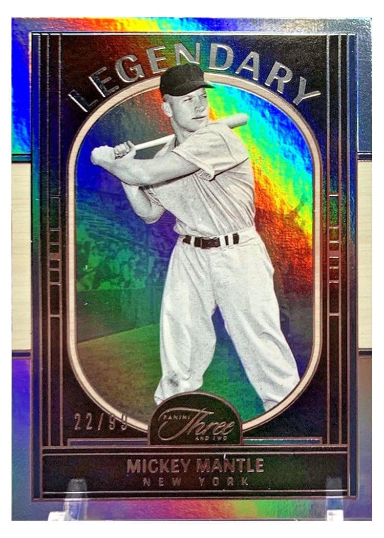 2024 Panini Three and Two Legendary Mickey Mantle #5 card