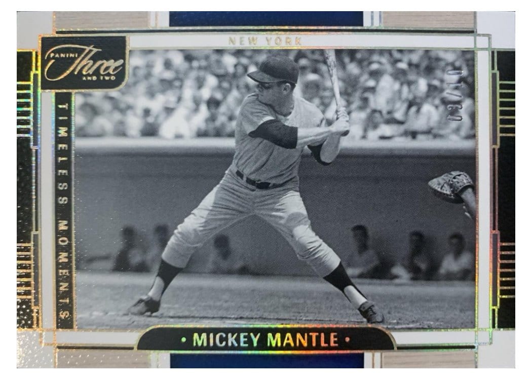 2024 Panini Three and Two Timeless Moments Mickey Mantle #9 card