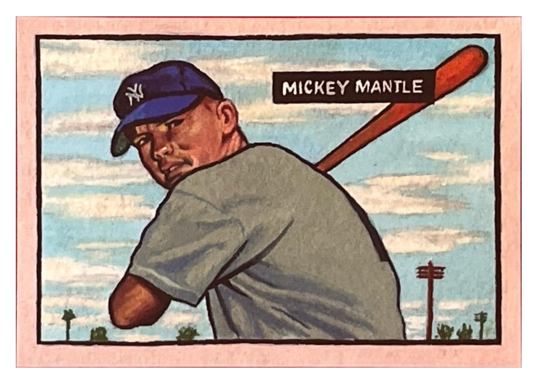 2025 Topps Shoebox Treasures 1951 Bowman SP Mickey Mantle #B51-9 card