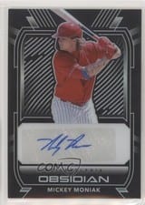 2021 Panini Chronicles Obsidian Autographs Mickey Moniak #O-MM card