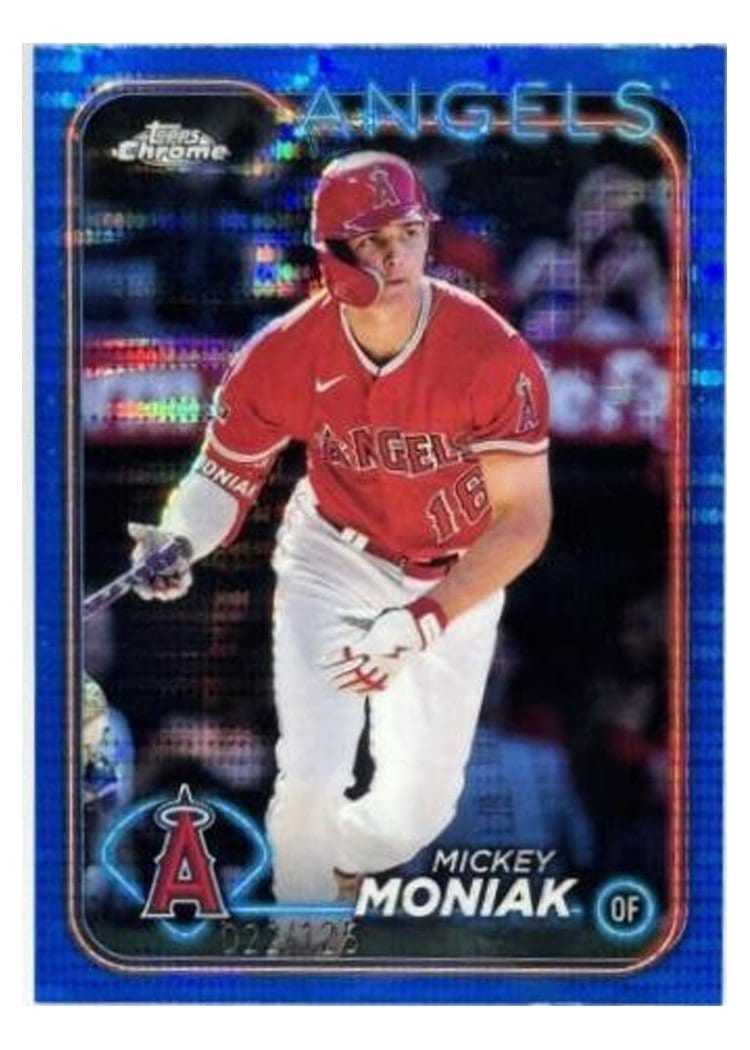 2024 Topps Chrome Base Set Mickey Moniak Sonar Blue Refractor #51 card