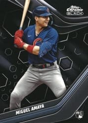 2023 Topps Chrome Black Base Set Miguel Amaya #78 card