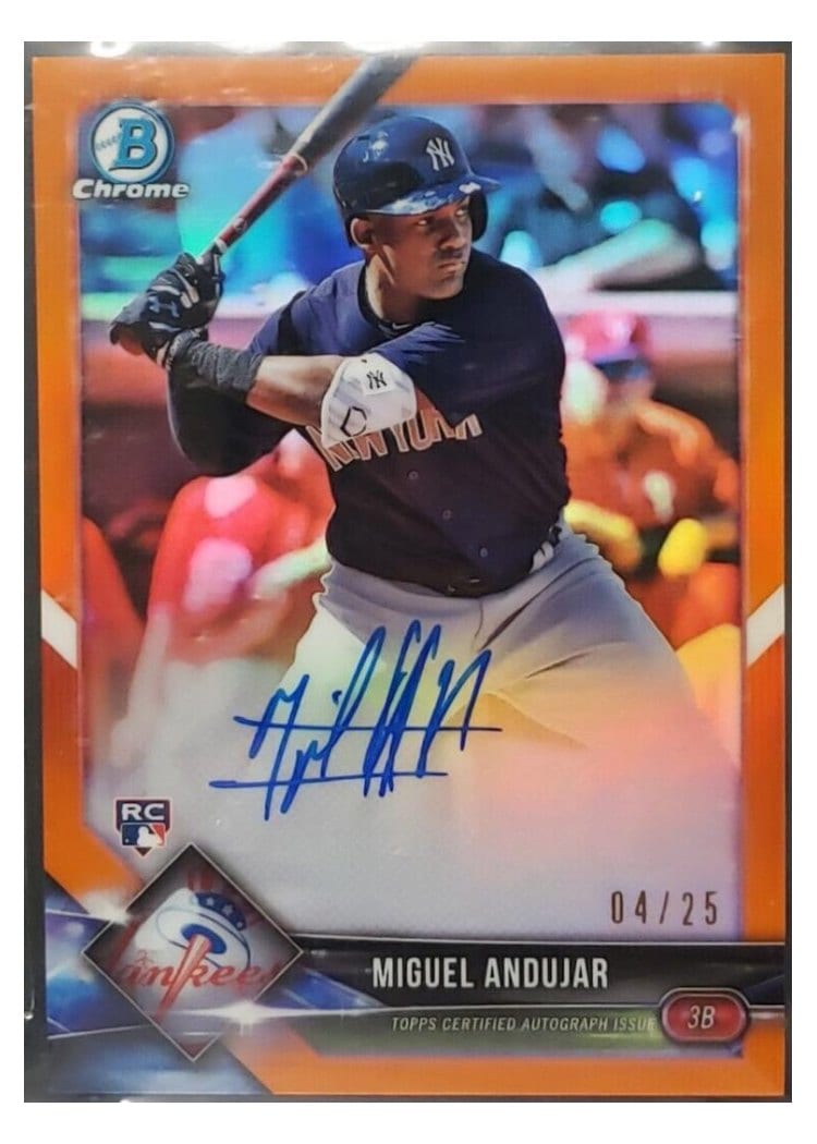 2018 Bowman Chrome Rookie Autographs Miguel Andujar #CRA-MA card