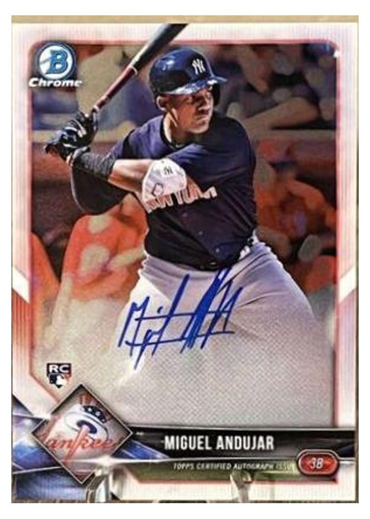 2018 Bowman Chrome Rookie Autographs Miguel Andujar #CRA-MA card