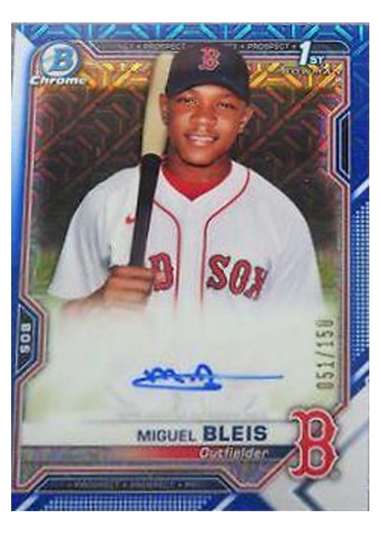 2021 Bowman Chrome Prospect Autographs Miguel Bleis #CPA-MBL card