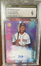 2021 Bowman Inception Autographs Miguel Bleis #PA-MBS card