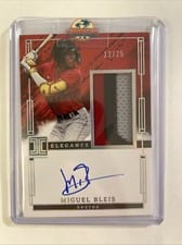 2024 Panini Impeccable Elegance Prospect Jersey Autographs Miguel Bleis #EPJ-MB card