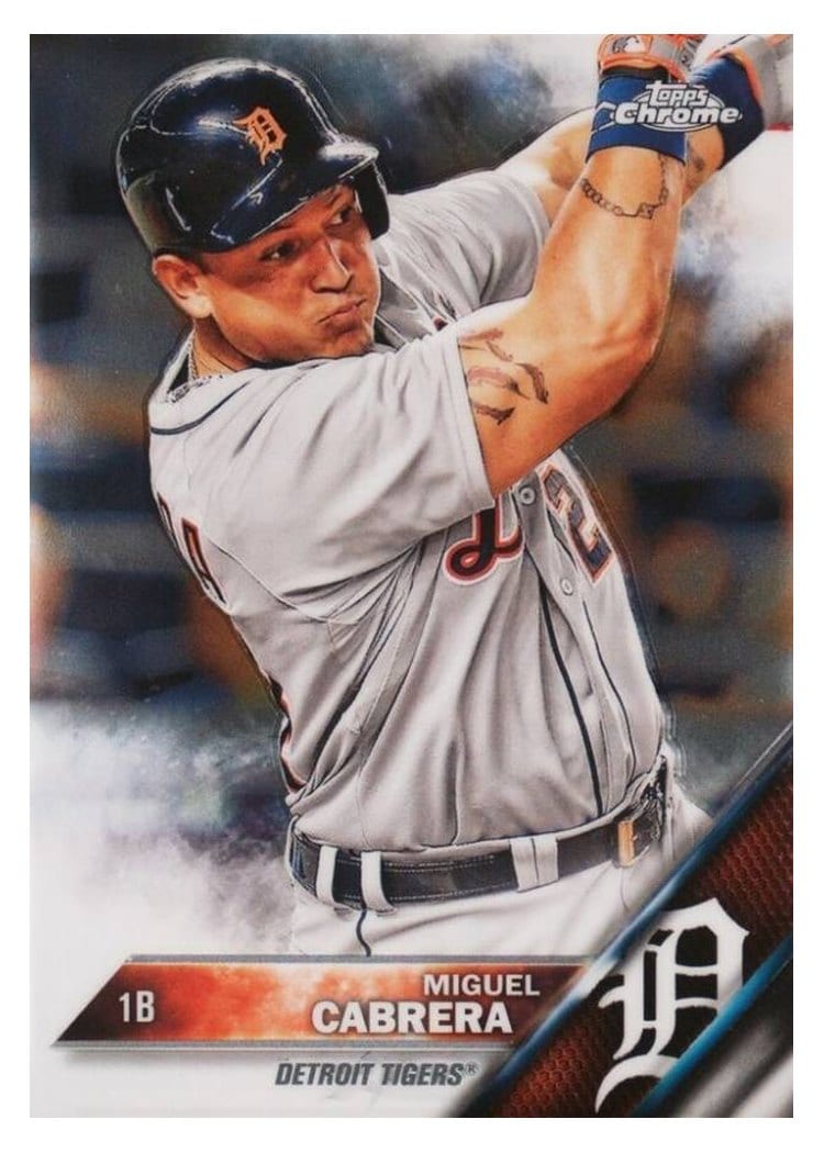 2016 Topps Chrome Base Set Miguel Cabrera #109 card