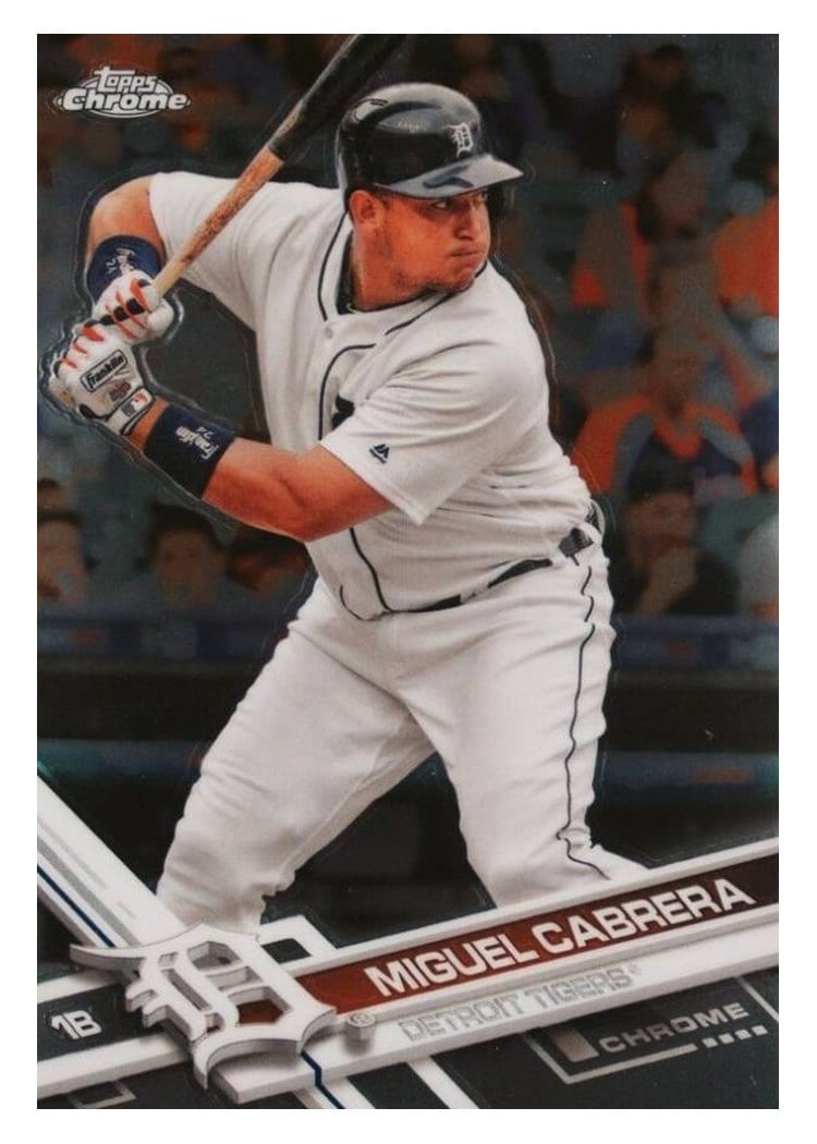 2017 Topps Chrome Base Set Miguel Cabrera #132 card