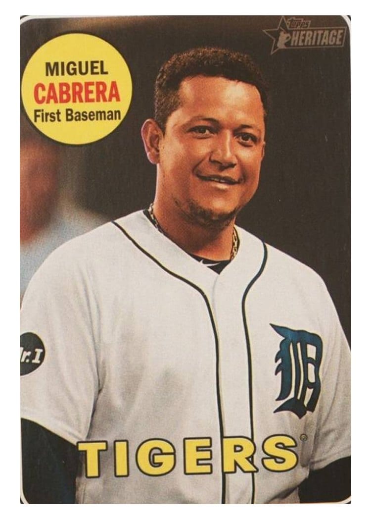 2018 Topps Heritage Base Set Miguel Cabrera #40 card