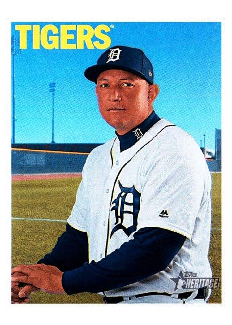 2019 Topps Heritage Base Set Miguel Cabrera #472 card