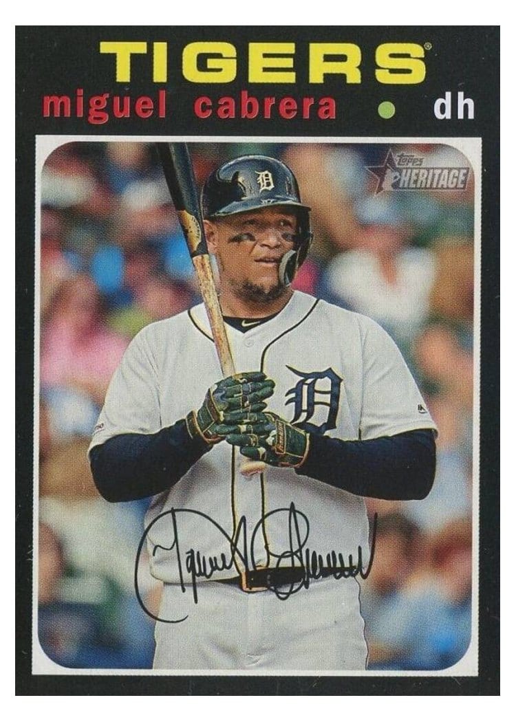 2020 Topps Heritage Base Set Miguel Cabrera #41 card