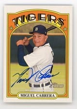 2020 Topps Heritage Real One Autographs Miguel Cabrera #ROA-MC card