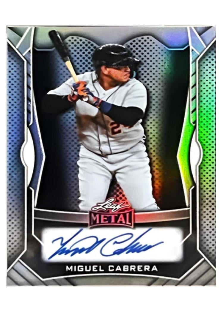 2025 Leaf Spectacular Baseball Metal Autographs Miguel Cabrera #MA-MG1 card