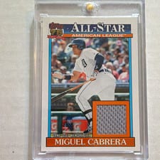 2025 Topps 1990 Topps Baseball All-Star Relics Miguel Cabrera #90ASR-MC card
