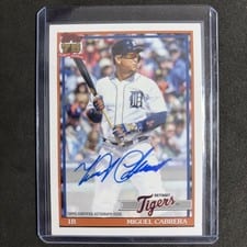 2026 Topps 1991 Topps Autographs Miguel Cabrera #91A-MC card