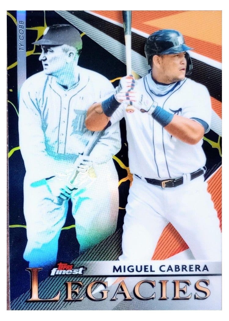 2021 Finest Legacies Miguel Cabrera / Ty Cobb #FL-MC card