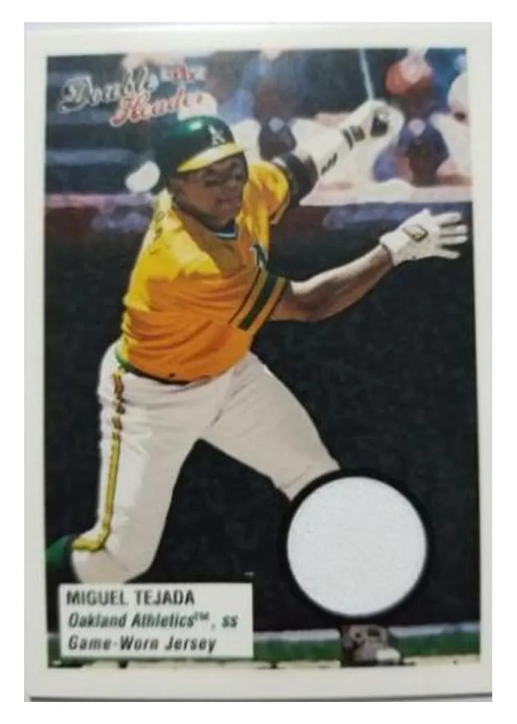 2003 Fleer Double Header Miguel Tejada #4 card